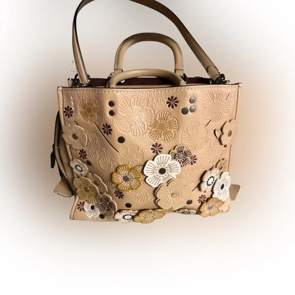 Coach Rouge 30 Tea Rose Tan Leather Bag - Picture 6 of 16